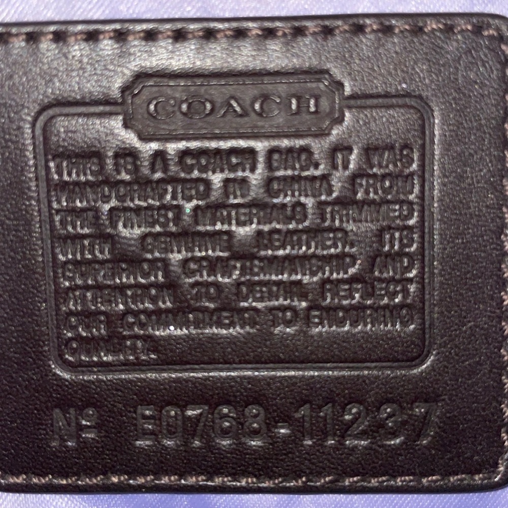 Coach Tote with Dust Cover